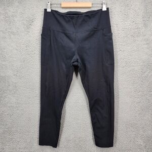 Danskin Womens Black Active Leggings High Waist Side Pockets Size XL Style 9679